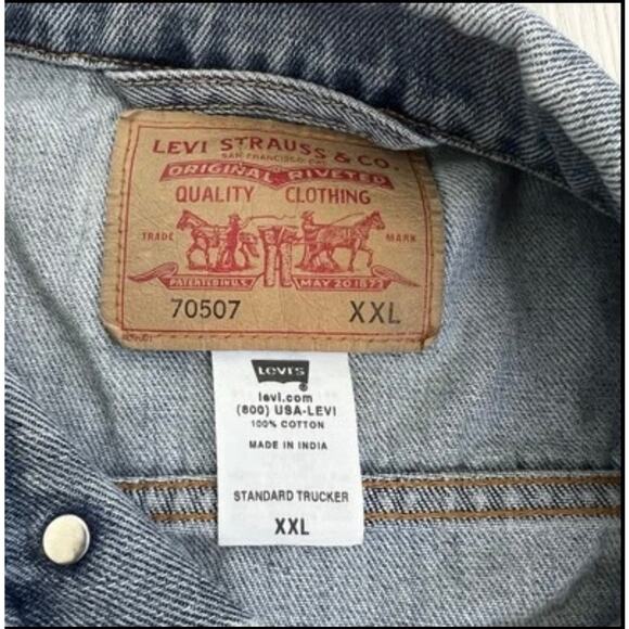 Levi Strauss Standard Trucker Jacket 70507 Size XXL - Picture 3 of 7